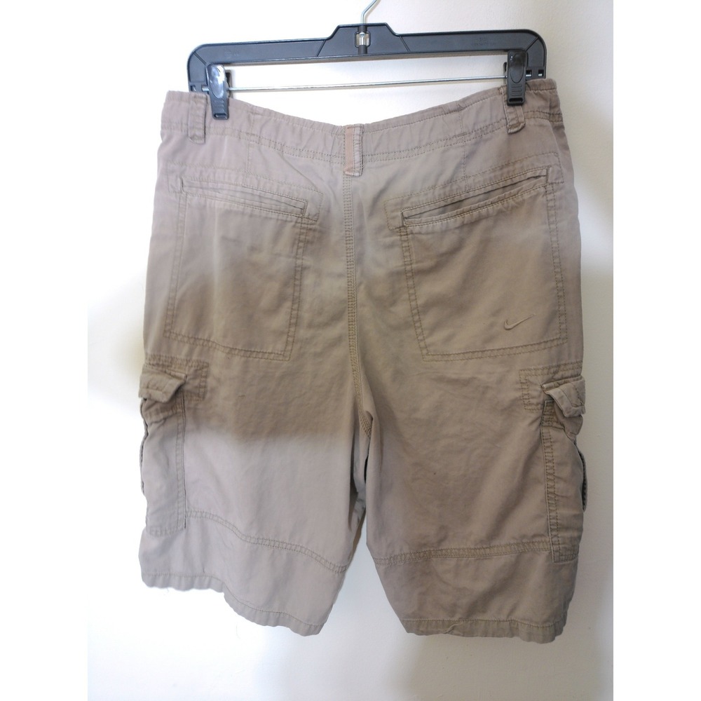 Nike Cargo Shorts Mens 35 Tan Khaki Vtg Inspo Rugged Gorpcore Utility Pockets - Picture 2 of 9